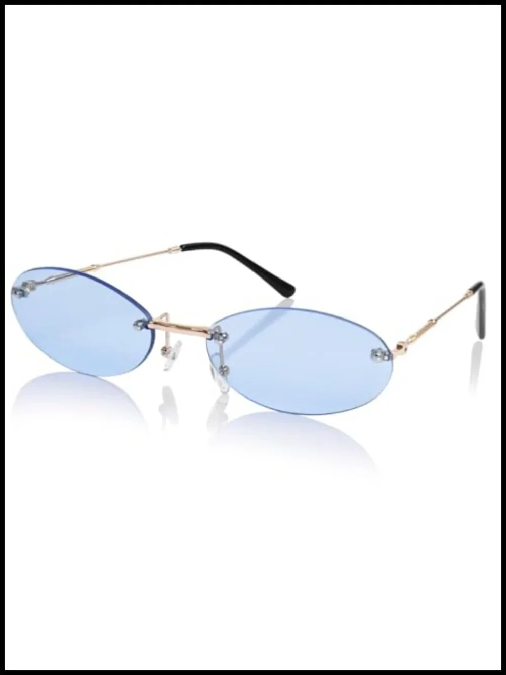 Retro Oval Metal Frame Sunglasses UV400 Protection